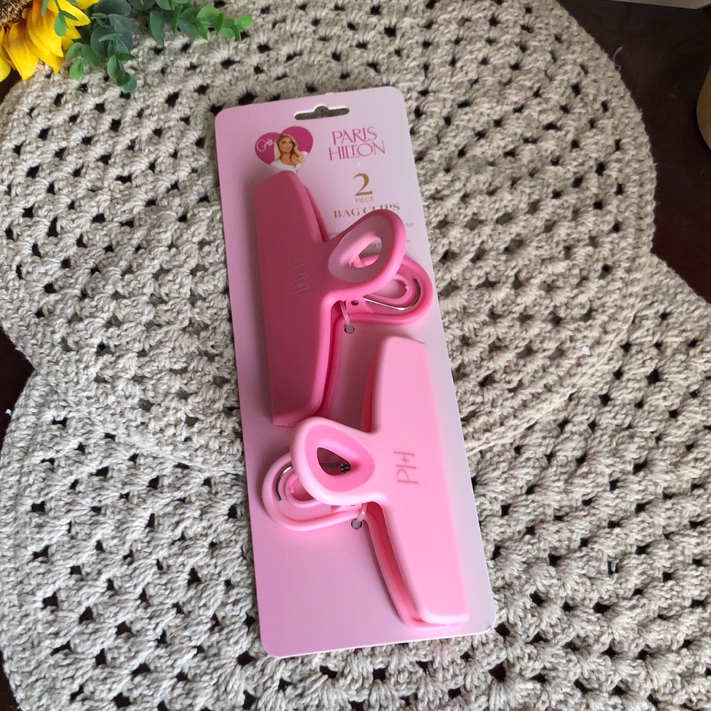 Paris Hilton Pink Bag Clips
